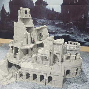 Stonevale Villa 4 Ruins: Medieval Historical Manor Ruins for Tabletop RPGs and Dioramas
