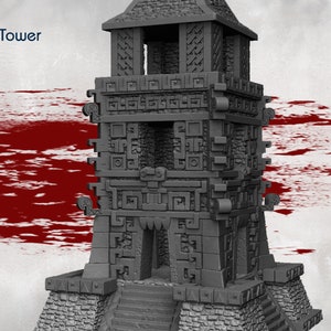 Dark realms - Jungle Ruins Tower -   - Dungeons and Dragons - 28mm Terrain -   terrain