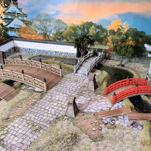 Samurai Bridges Set, 5 Bridges Set, Japanese, Samurai, Dungeons and dragons, Tabletop Terrain, Bridge Terrain