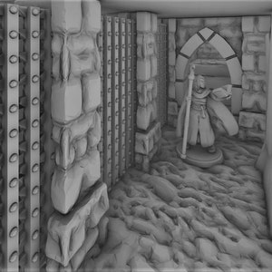 Prison Gameboard - Code2 - Drennheim -   - Dungeons and Dragons - 28mm Terrain -   terrain - Pathfinder - AoS