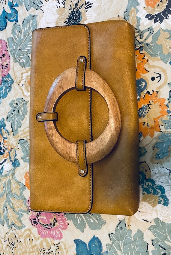 Vintage vinyl clutch purse