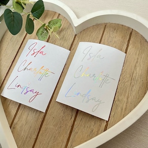 1x Handgeschriebener Vinyl-Aufkleber, Kalligraphie-Aufkleber, Namen-Vinyl-Aufkleber, Glas-Aufkleber, personalisierter Aufkleber, Benutzerdefinierte Aufkleber, Skript-Aufkleber