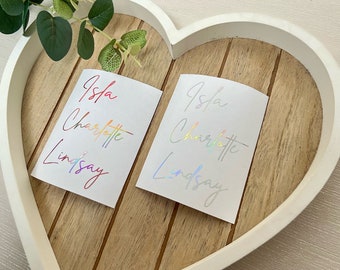 Handwritten Name Vinyl Sticker: Custom Calligraphy Decal