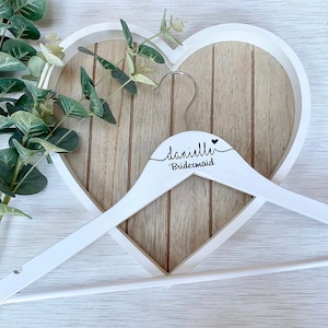 Personalised Wedding Hanger Decal, 1x Name/Date/Role, DIY Bride, DIY lettering, Handwritten stickers, Calligraphy stickers, Wedding stickers image 2