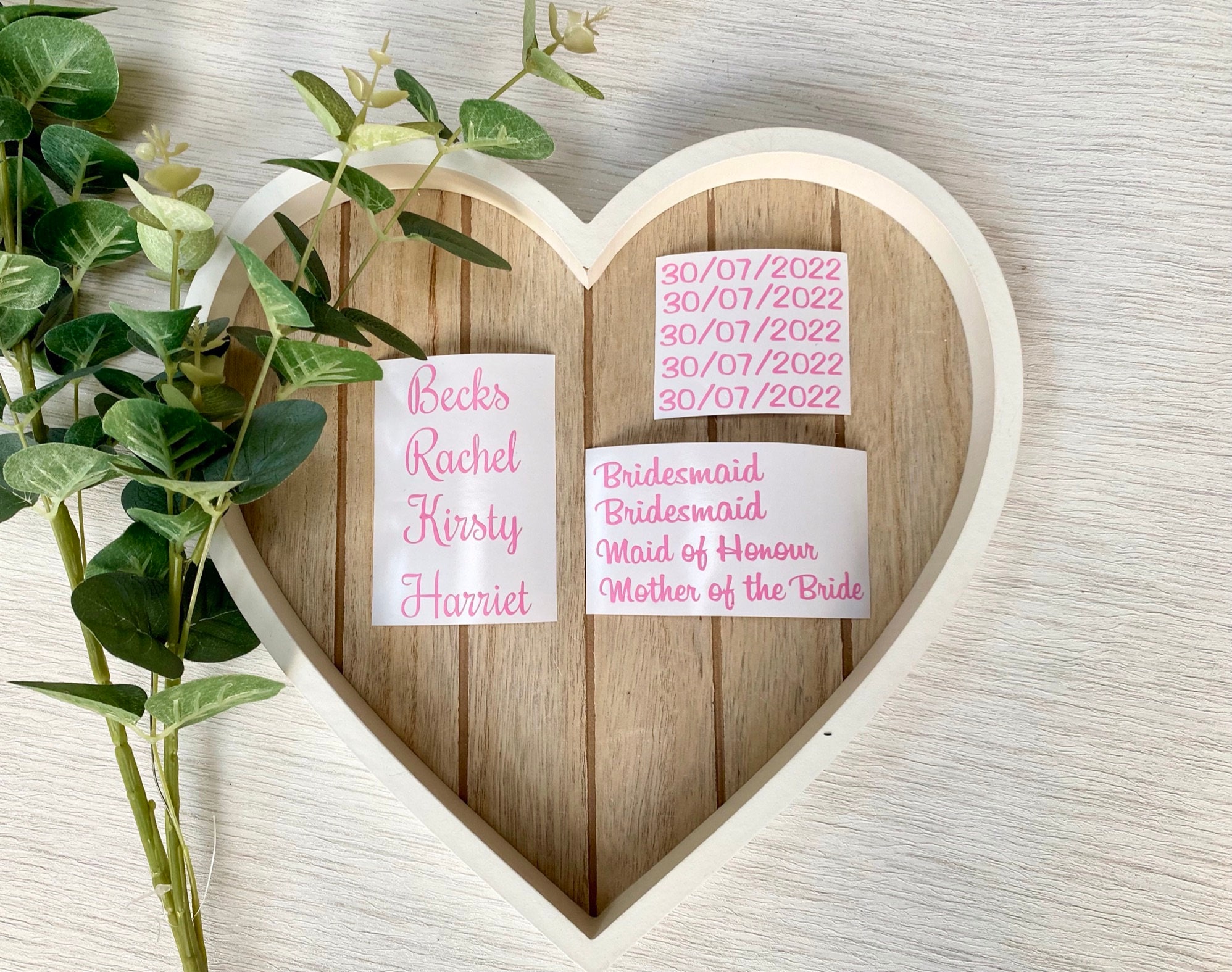 Personalised Wedding Hanger Decal 1x Name/role/date, DIY Bride, DIY ...