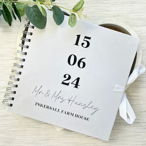 Wedding Guest Book sticker, personalised name date decal, personalised wedding guest book, wedding album, scrapbook, memory book, DIY Bride