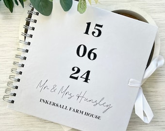 Personalised Wedding Guest Book Decal: Custom Name & Date Sticker