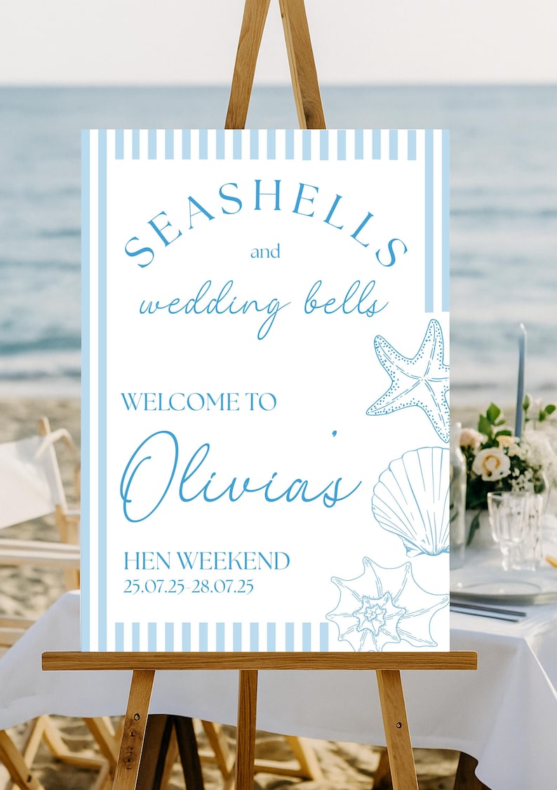 Personalised Hen Party Welcome Sign: Make Your Own Hen Party Sign - Sea ...