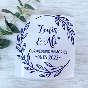 Calcomanía de recuerdos del día de la boda, libro de recuerdos de la boda, libro de visitas de la boda
