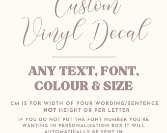 Create your own Vinyl Decal, Custom Vinyl decal, Design your own sticker, Handwritten Vinyl Sticker, DIY Lettering, Calligraphy Lettering