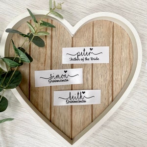 Personalised Wedding Hanger Decal, 1x Name/Date/Role, DIY Bride, DIY lettering, Handwritten stickers, Calligraphy stickers, Wedding stickers image 4