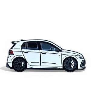 Volkswagen VW Golf GTI / R - Enamel Pin Badge Collectable - White