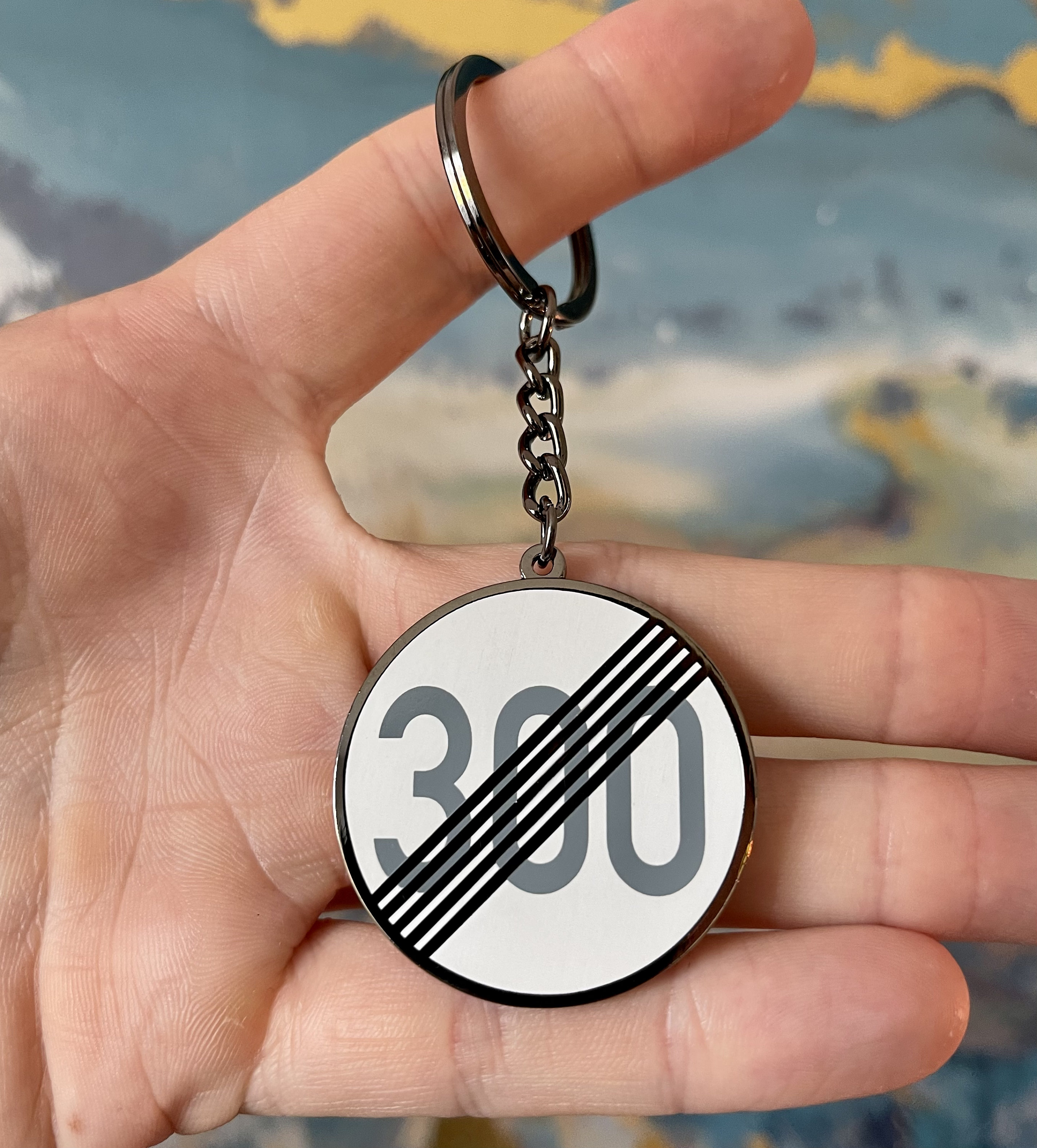 Autobahn 300 Kph Derestricted Sign Keychain White Hard Enamel - Etsy UK