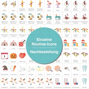 Routinekarten Kinder, Nachbestellung, einzelne Magnete, Wochenplaner Kinder, magnetisch, Montessori, Kinderzimmer, Geschenk, Tagesablauf
