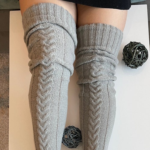 Leg Warmer Over-the-knee Socks Knee Socks Hand Knitted - Etsy