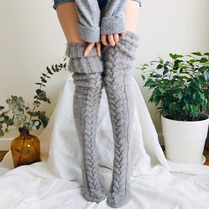 Knit Knee High Socks - Etsy