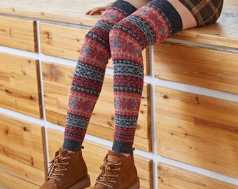 Angora Wool Thigh High Leg Warmers