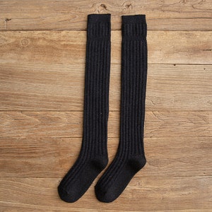 Cotton Thigh High Socks image 4