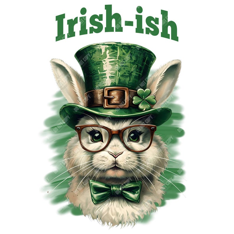 Shamrock Rabbit Irish-ish Bunny St. Patrick's Day SVG | Adorable Leprechaun Bunny ...