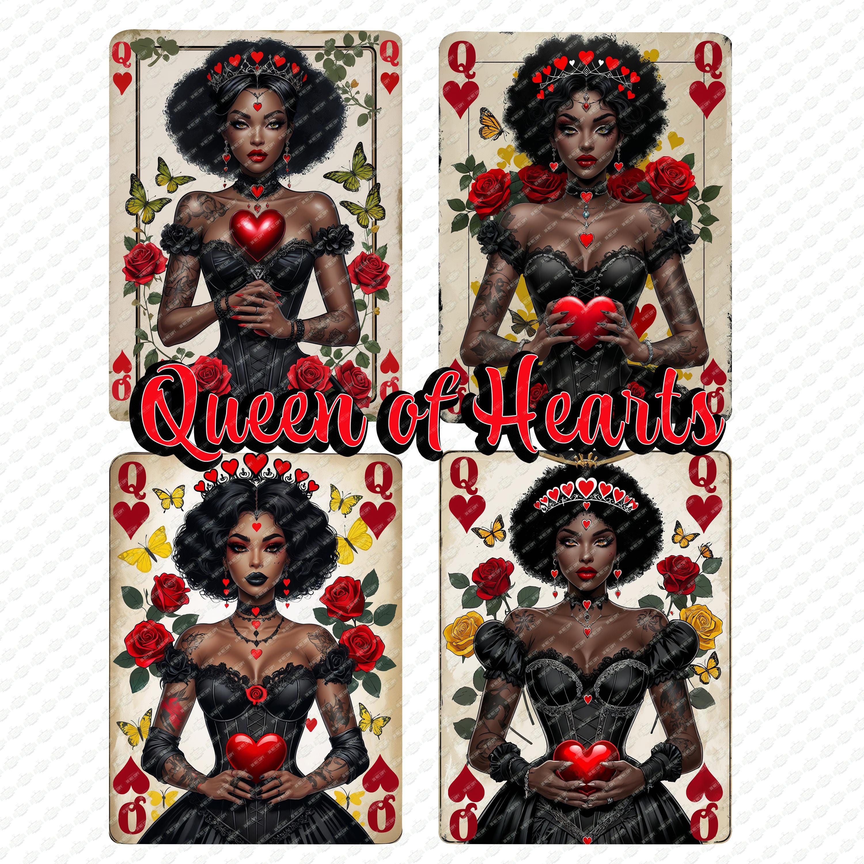 Queen of Hearts SVG Bundle | Afrocentric Playing Card Art
