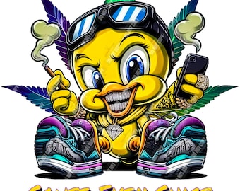 Chique highflyer, png-bestand. Leuke cartoon chique afbeelding. Chill Chick, png