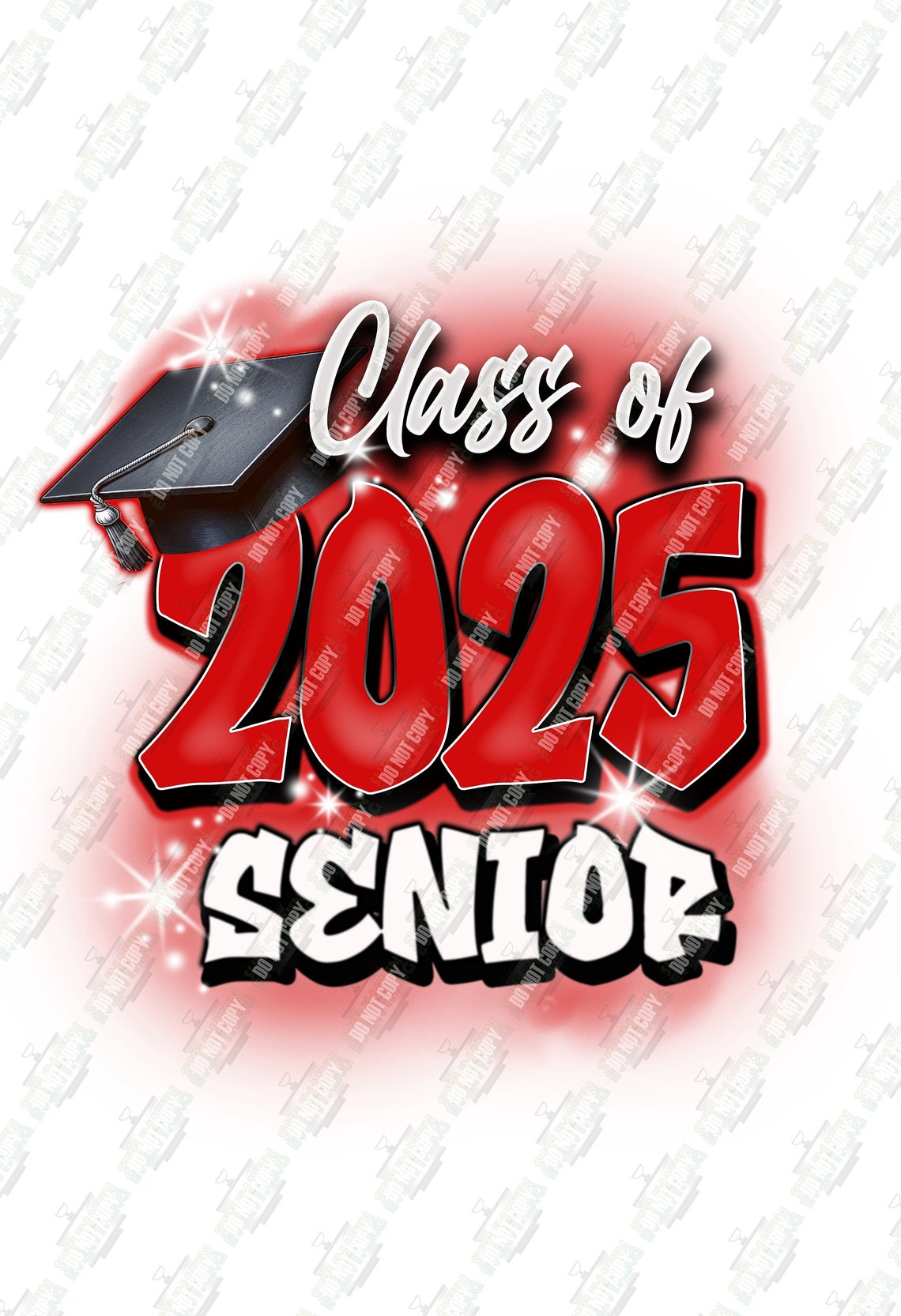 Class Of 2025 Airbrush PNG Vibrant Red Digital Art For Graduation Etsy Il 1140xN.6224609089 B5yd