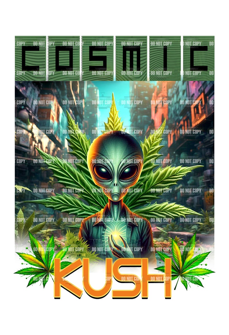 420 Alien PNG. Cosmic Kush Alien Character. 420 Cannabis Design. - Etsy