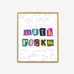 Math Rocks Wall Art, Math Rocks Trendy Poster, Mathematics Class Posters, Math Classroom Poster, Math Teacher Office Decor, Math Art Prints