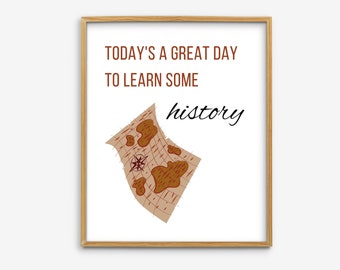 History Quote Printable, History Classroom Decor, History Educational Poster, History Class Decorations, Classroom Decor High School History