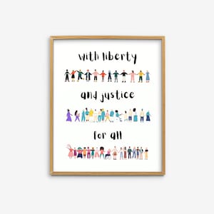 Justice For All Poster, Human Rights Poster, Social Justice Print, Inclusive Classroom, American History, Inclusion Poster, Diversity Class
