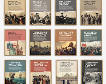 Cause and Effect in History Wall Arts, Historical Eras Posters, History Classroom Decor, Periods in History, Social Studies Classroom Prints