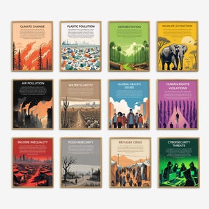 Global Problems Posters, Soziologie Klassenzimmer, Soziale Klasse Poster, Geschichte Poster, Sozialkunde Lehrer, Geschichte Klassenzimmer Dekor