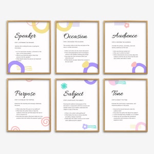 SOAPSTone Strategy Poster Set, English Classroom Decor, High school, Middle School Wall Art, Writing Help Poster, Reading Strategy Poster