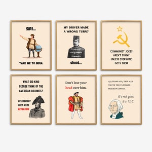 History Jokes Posters, Funny History Teacher Posters, History Classroom Decor, Social Studies Classroom Prints, History Class Decorations