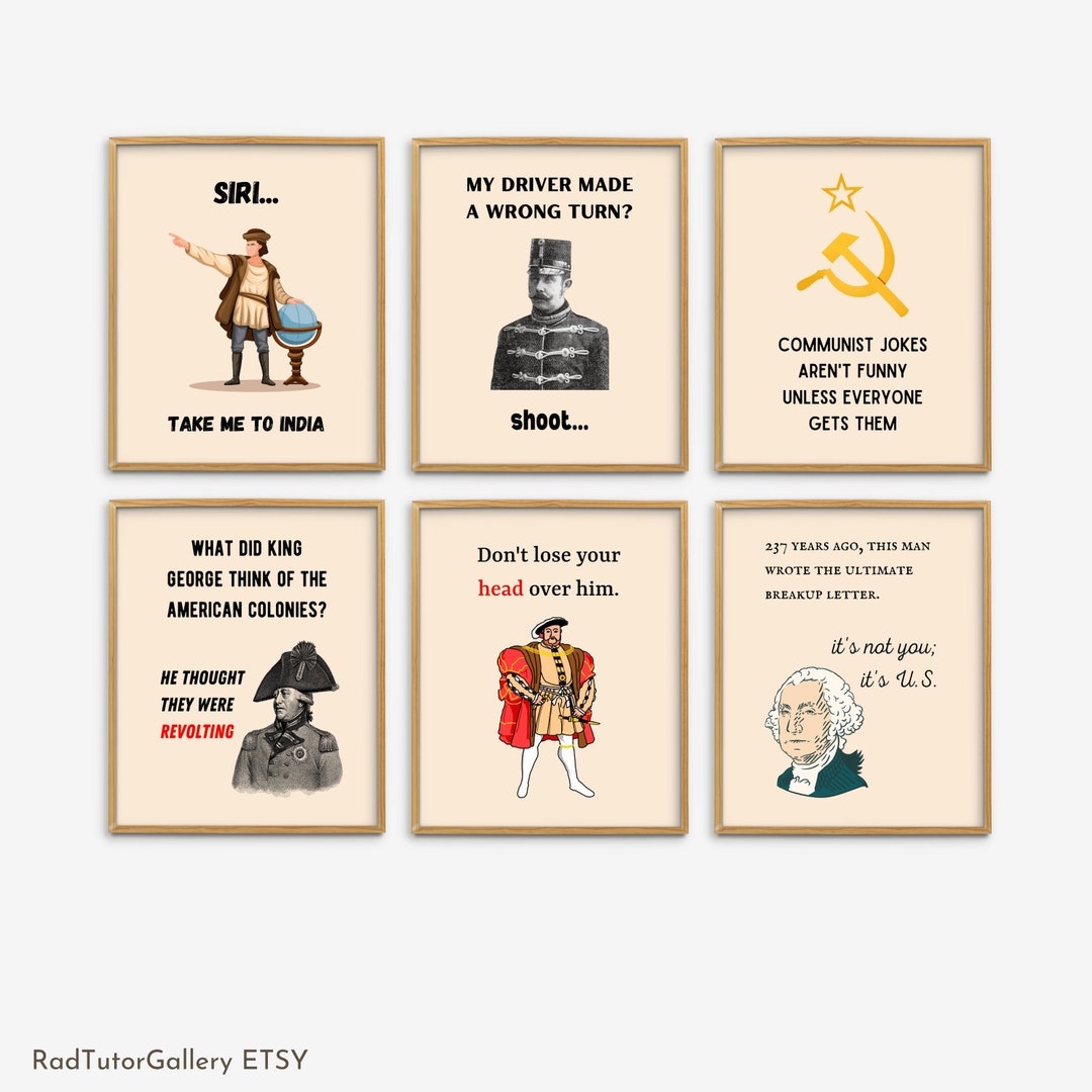 History Jokes Posters, Funny History Teacher Posters, History Classroom  Decor, Social Studies Classroom Prints, History Class Decorations - Etsy