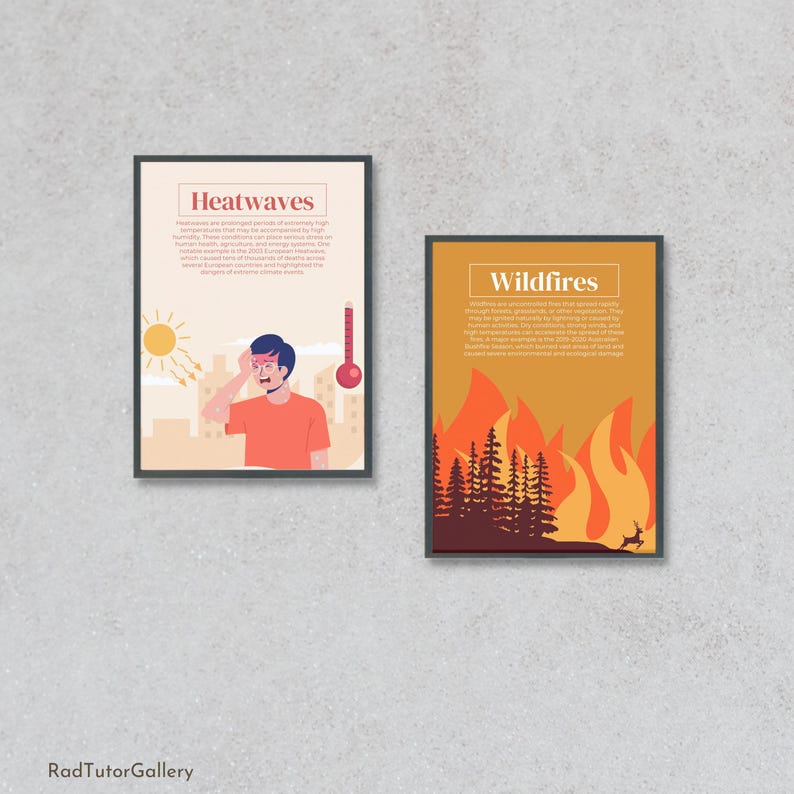 Environment Disaster Poster Natural Disasters Bulletin Board, Ecology Posters, High School Science ...