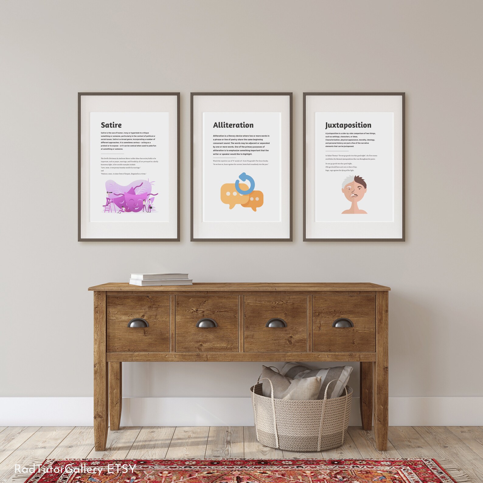 Literary Devices Posters Bundle Set of 10, Modern English Classroom ...