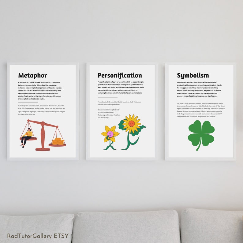 Literary Devices Posters Bundle Set of 10 Modern English - Etsy