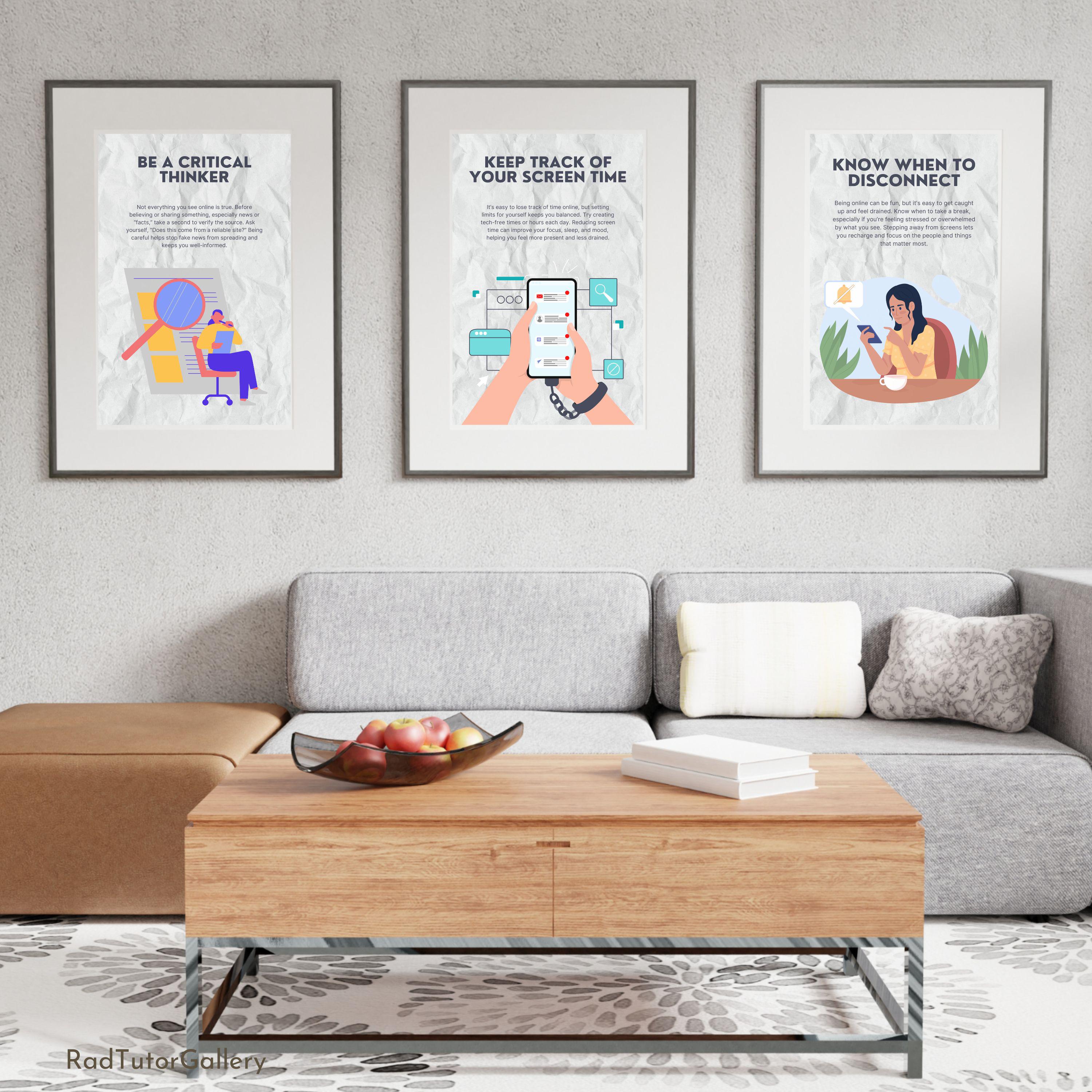 Digital Citizenship Poster Set, Internet Safety IT Classroom Posters ...