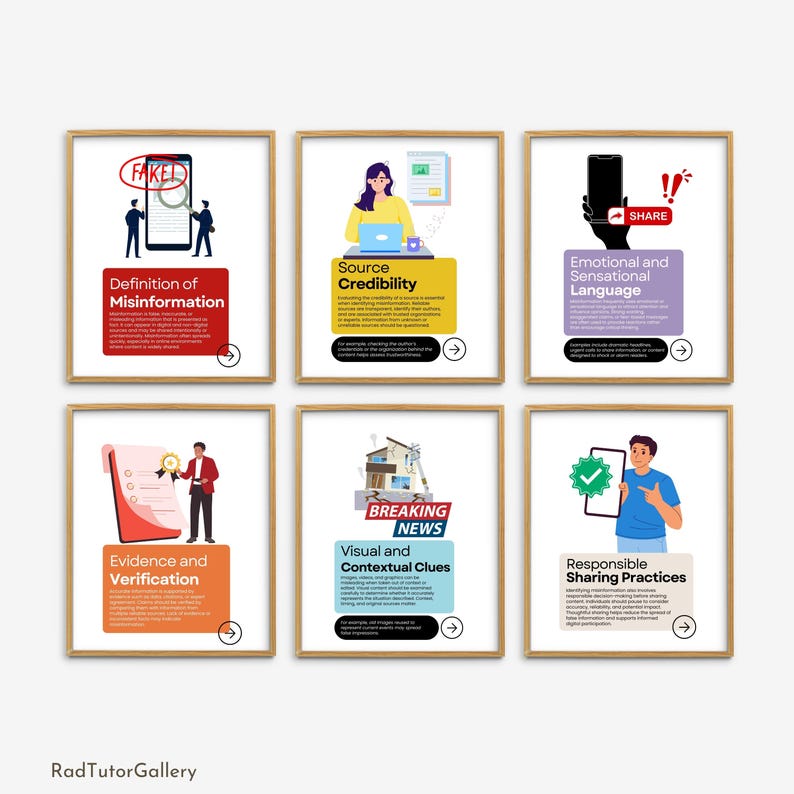 Identifying Misinformation Digital Literacy, Digital Citizenship Poster ...