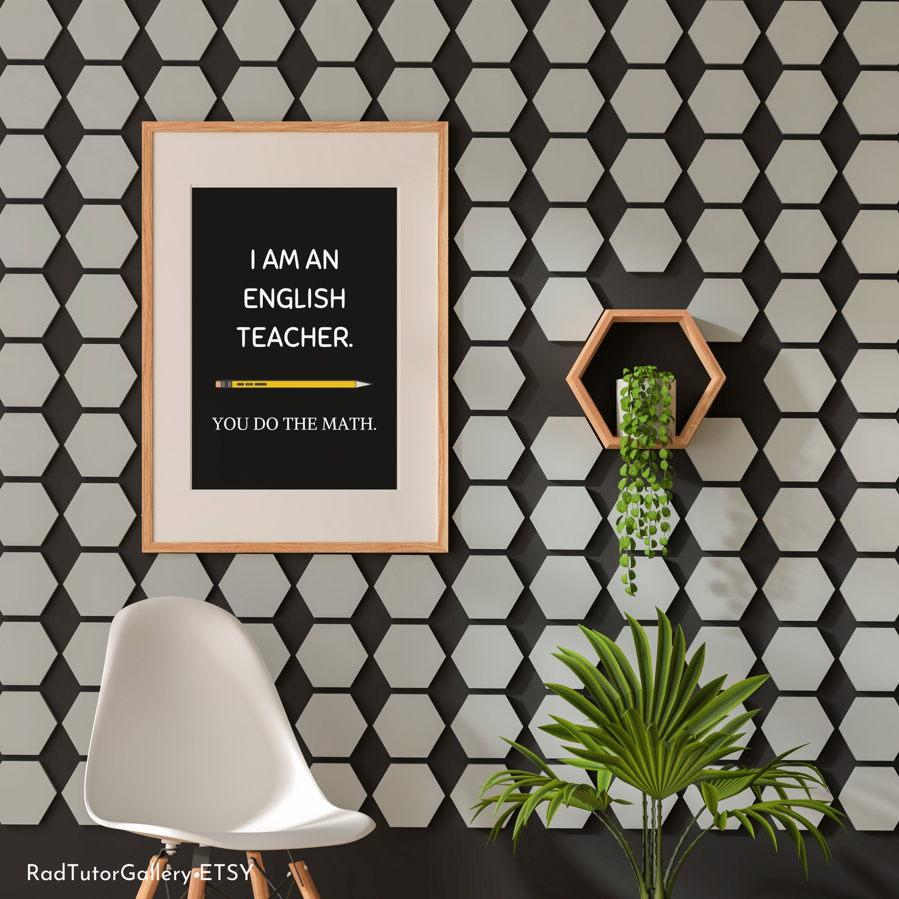 English Teacher Poster Wall Art English Teacher Literary Etsy