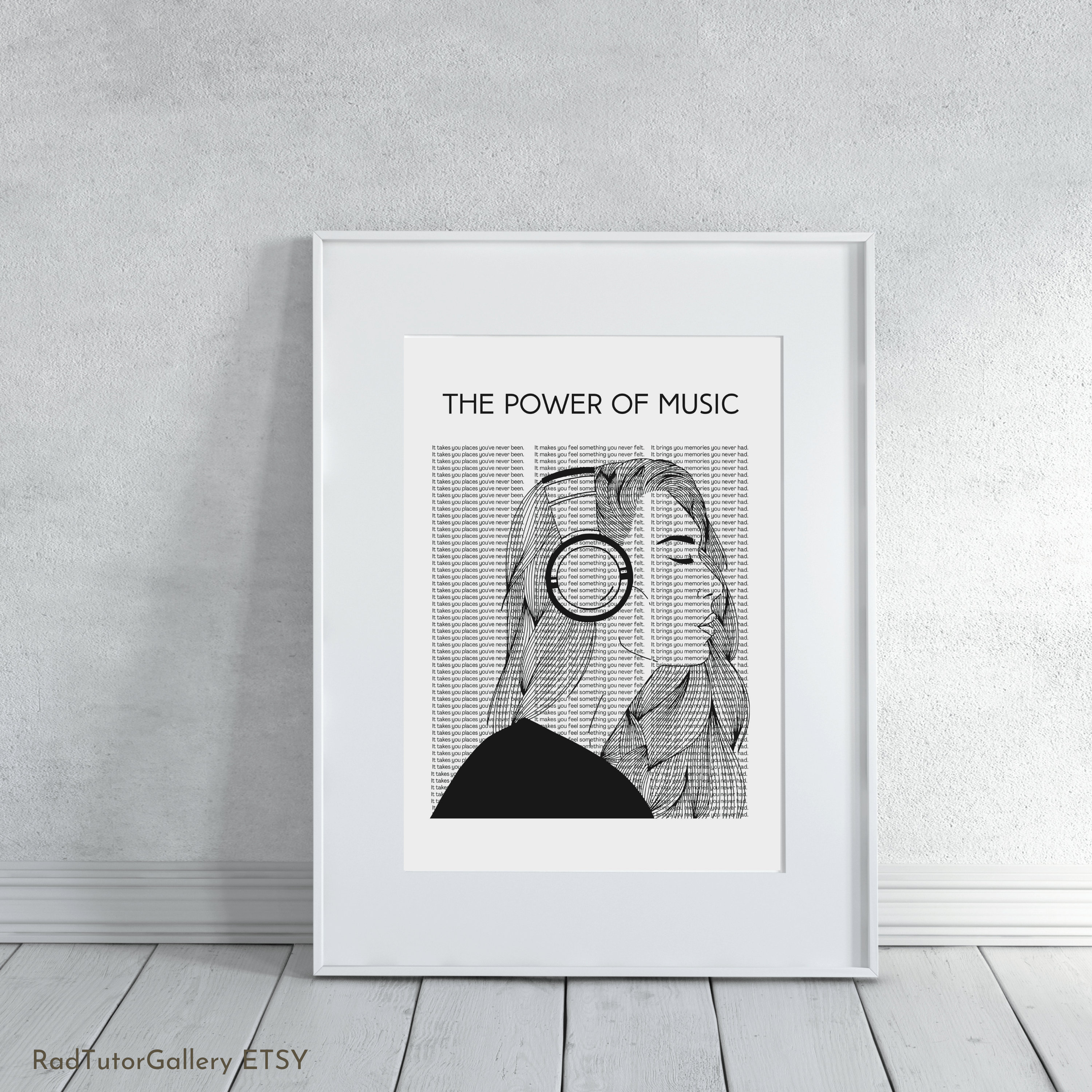 The Power of Music Wall Art, Trendy Music Poster, Gifts for Music