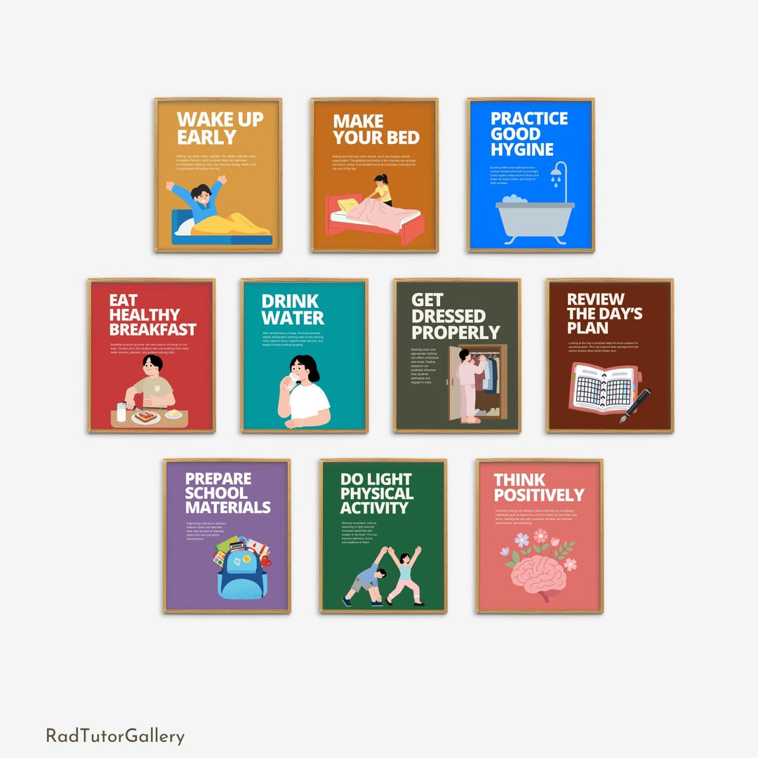Healthy Routine Picture Sort Healthy Morning Routines, Healthy Habits Bulletin Board, Health Office ...