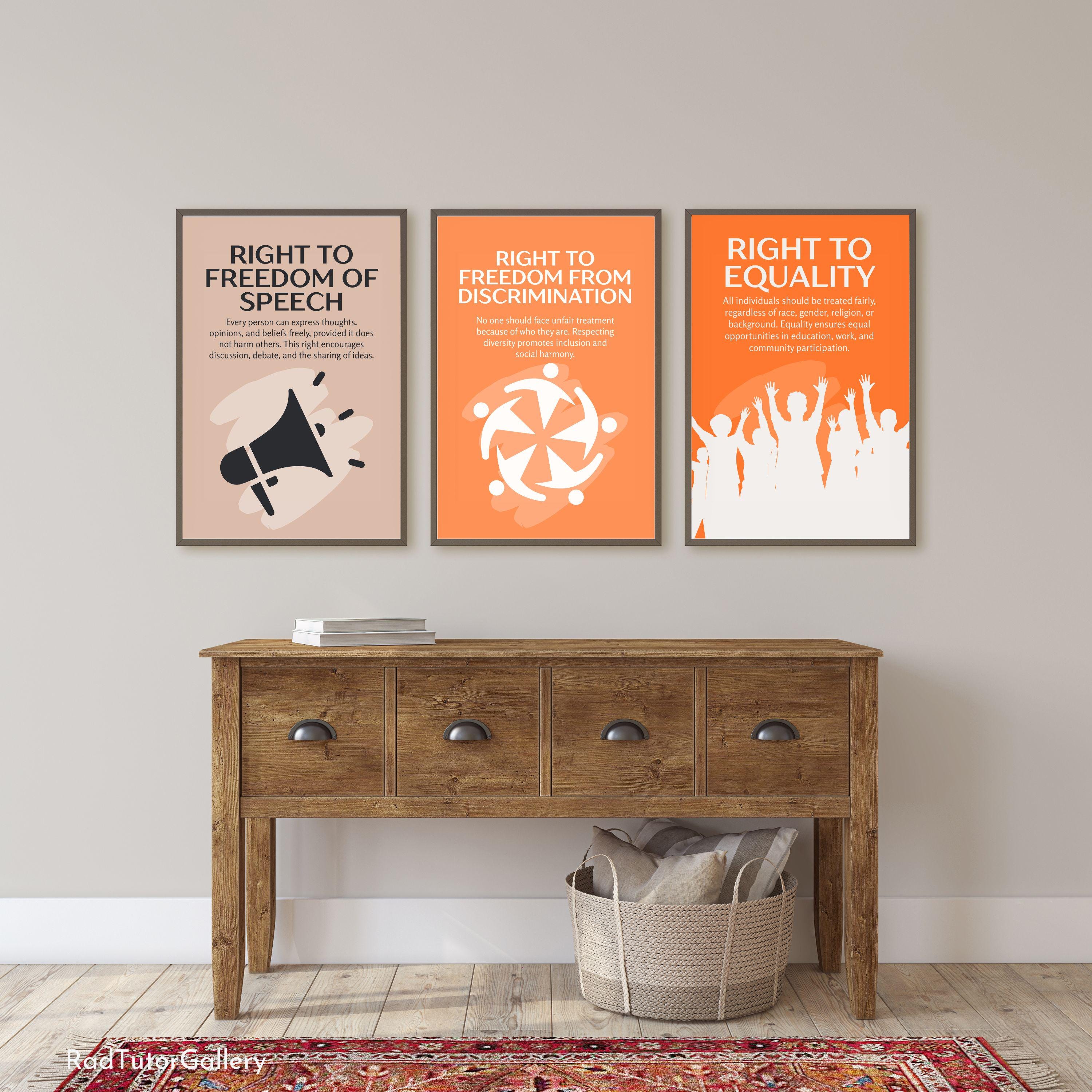 Core Human Rights Posters, Human Rights Prints, Social Justice ...