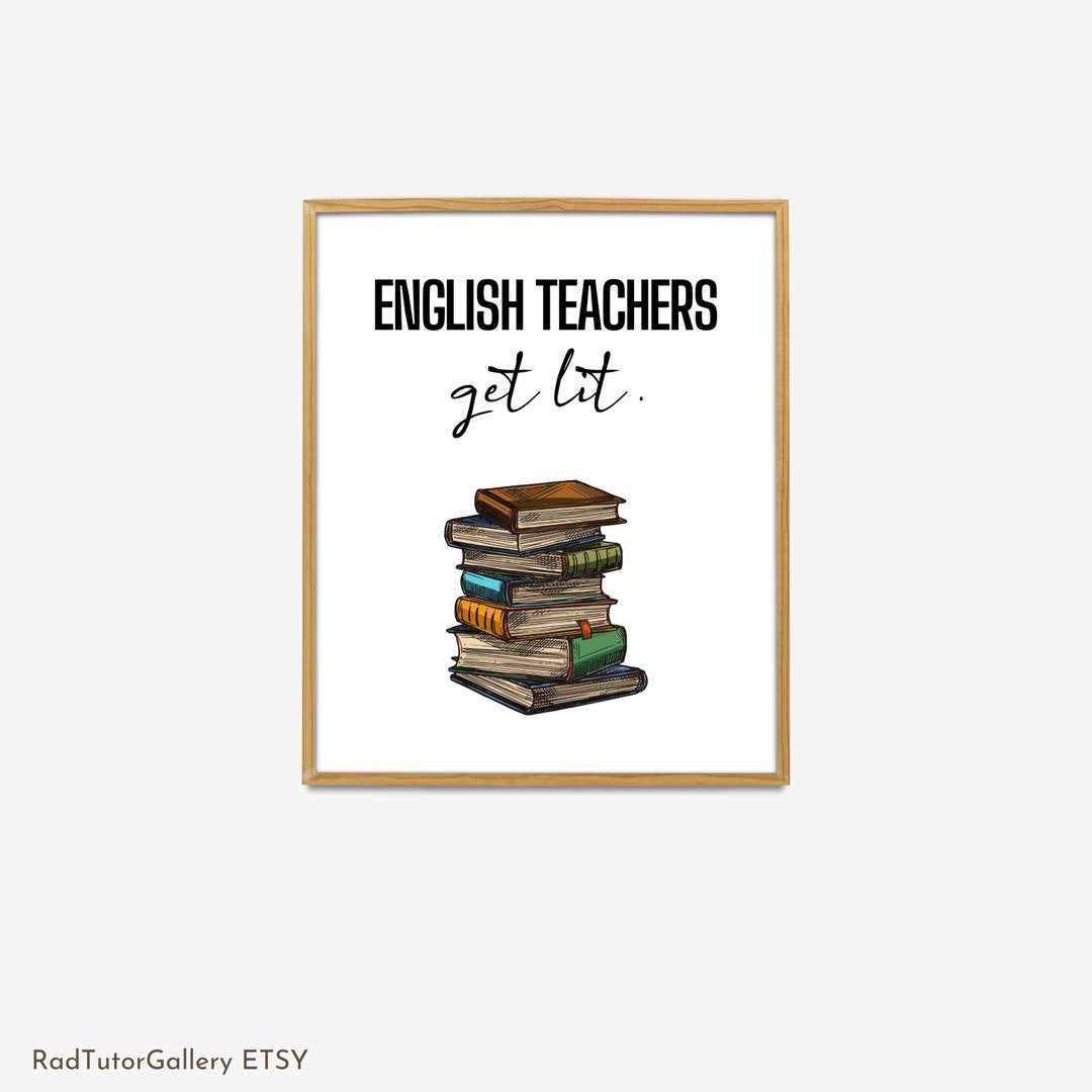 Englisch Lehrer bekommen beleuchtet Wandkunst, Englisch Klassenzimmer