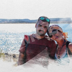 A4 digital picture to watercolour painting effect (Choice of three designs)