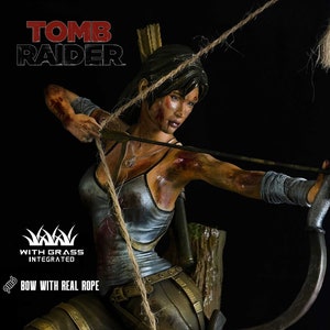 Figura de Lara Croft Tomb Raider Estatua Coleccionable Versión Cinematográfica Real con Detalles de Alta Calidad 18K Edición Limitada Personalizada Fabricada en Italia