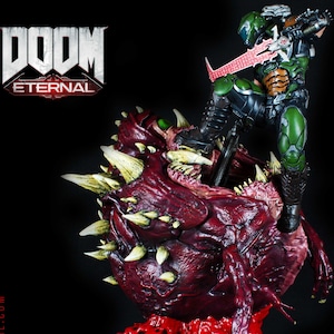 Doom Diorama, Doom Eternal Collectible Statue, Doom Slayer Devil Hunter, Our Design, Exclusive Custom Model, Real Photos