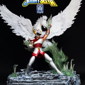 Saint Seiya Diorama Pegasus, Knight of Zodiac Action Figure, Pegasus Statue, Our Design, Exclusive Custom Model, Real Photos