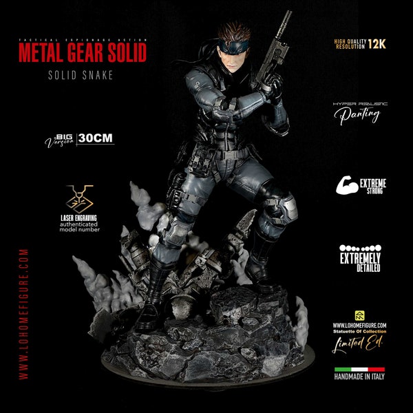 Metal Gear Solid Figure Solid Snake Statue de collection Snake Eater coloration réaliste de haute qualité 12K Custom Limited Edition